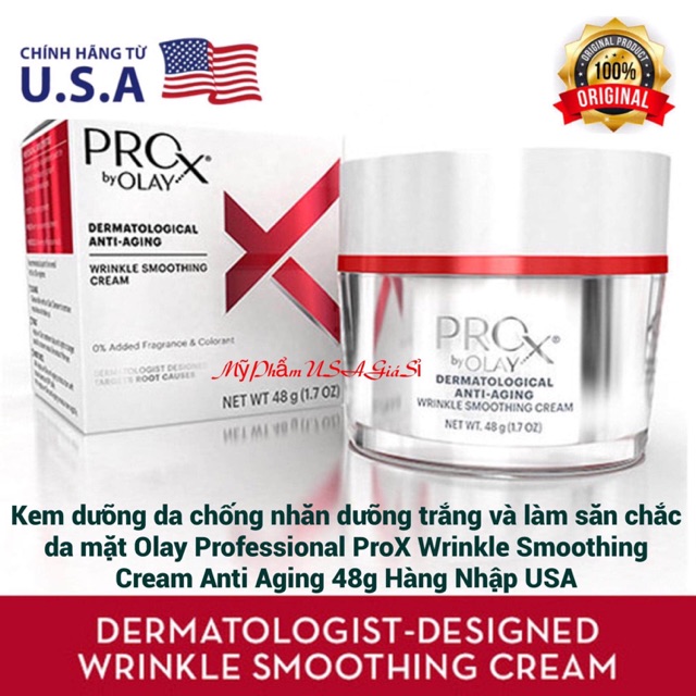 Kem dưỡng da chống nhăn làm săn chắc da mặt Olay ProX Wrinkle Smoothing Cream Anti Aging 48g Hàng US
