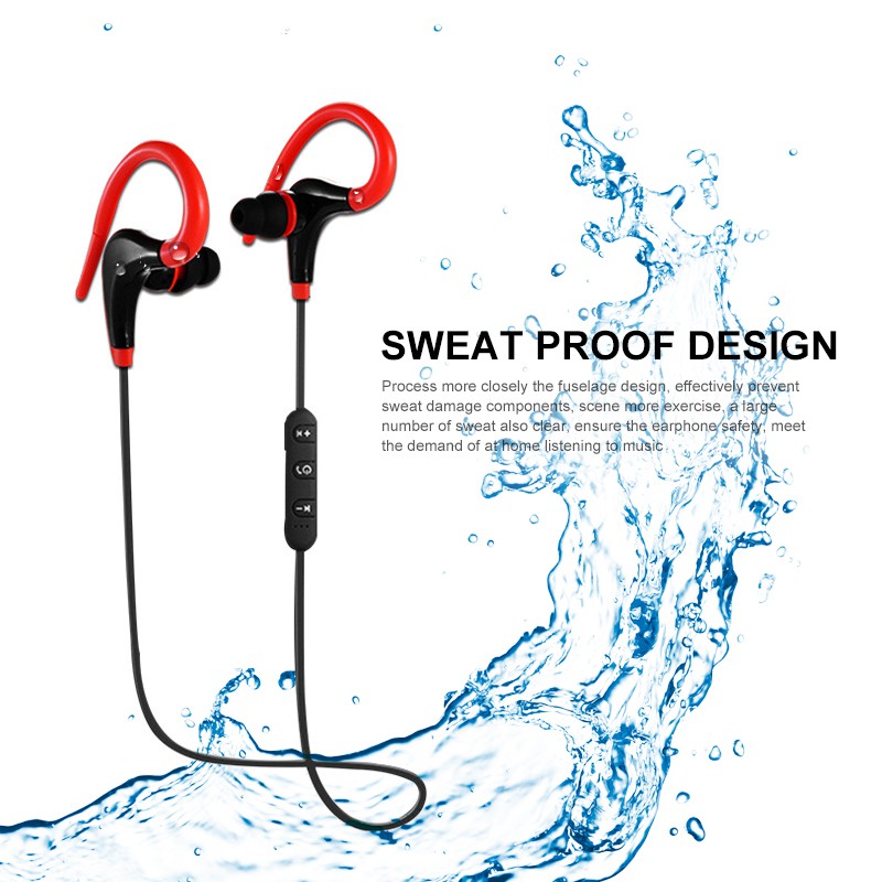 ♢♢ Waterproof Wireless Sport Stereo Bluetooth 4.1 Headset Earphone In-Ear Headphone With Mic for iPhone Samsung Phone 【Auum1】