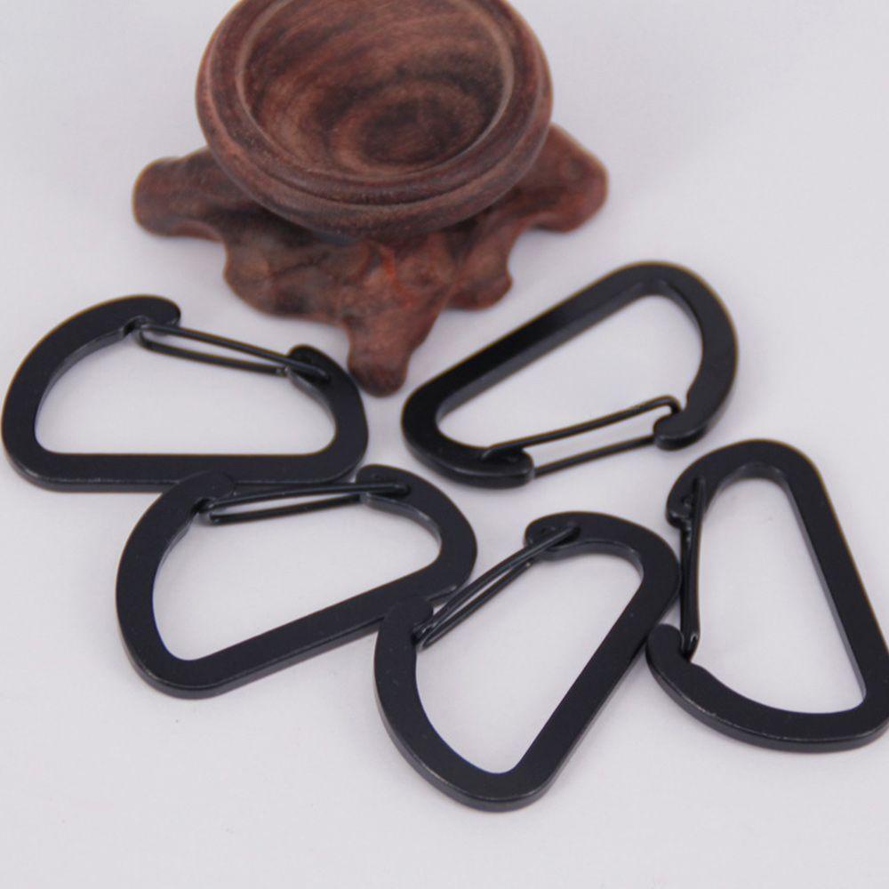 Set 10 Móc Khóa Leo Núi Bằng Hợp Kim Nhôm Màu Đen