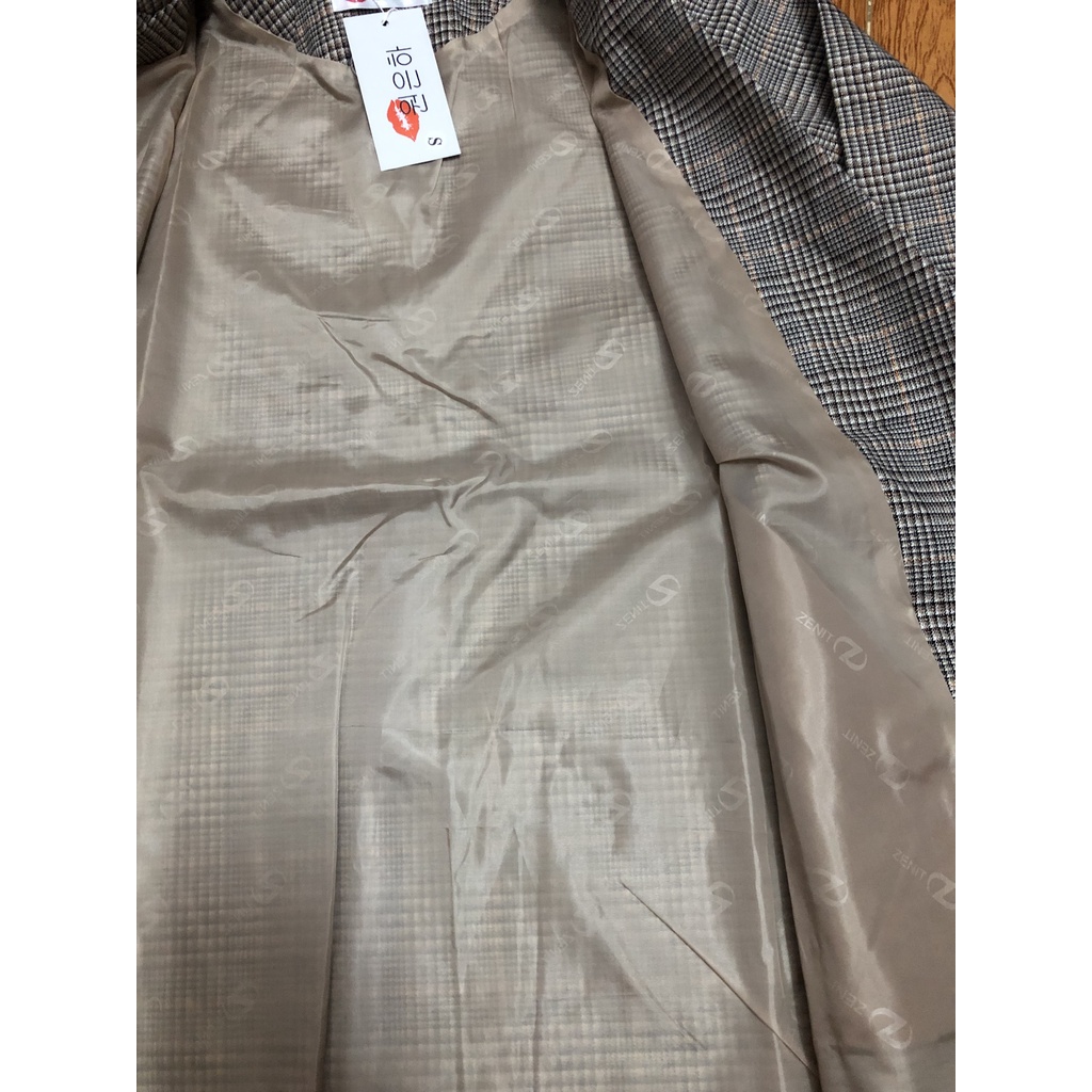 Áo khoác vest blazer túi dọc kẻ phong cách Hàn Quốc thanh lịch Junnie Closet