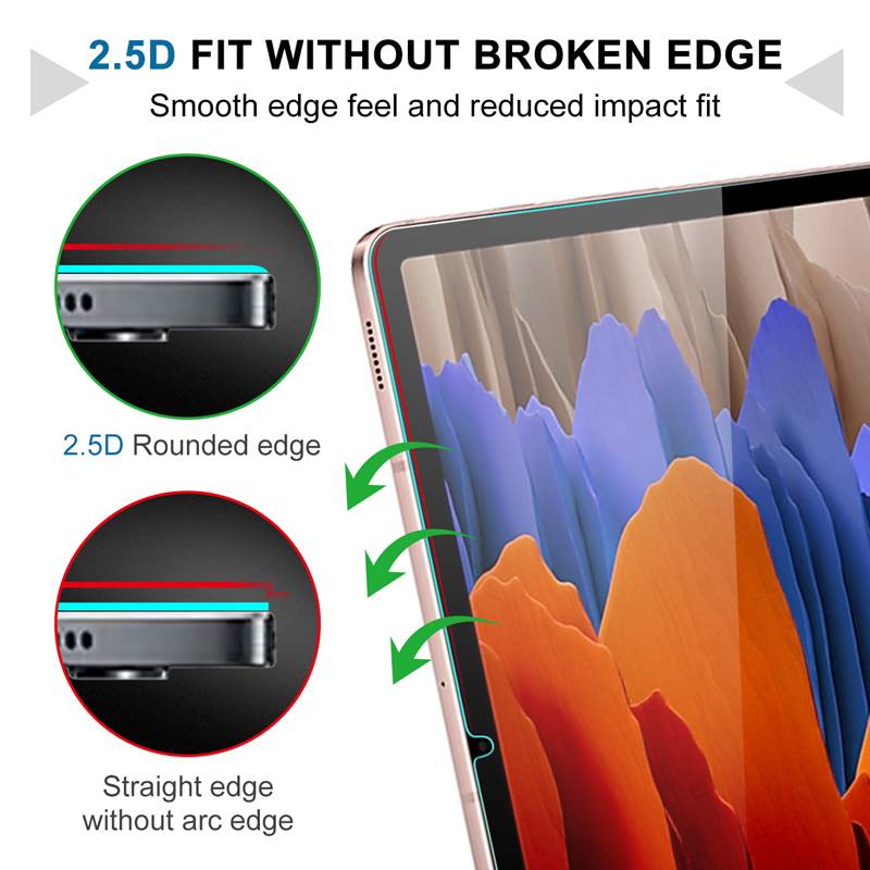 Dllencase Set 2 kính cường lực bảo vệ màn hình chống trầy cho 2020 Samsung Galaxy Tab S7 11