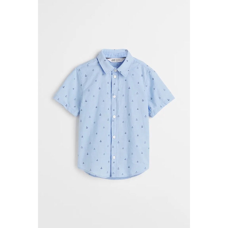 Áo somi xanh blue HM H&M_hàng chính hãng authentic