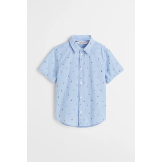 Áo somi xanh blue HM H&M_hàng chính hãng authentic