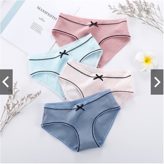 Quần Lót Nữ💖FREE SHIP💖Quần Lót Thun Gân Đính Nơ