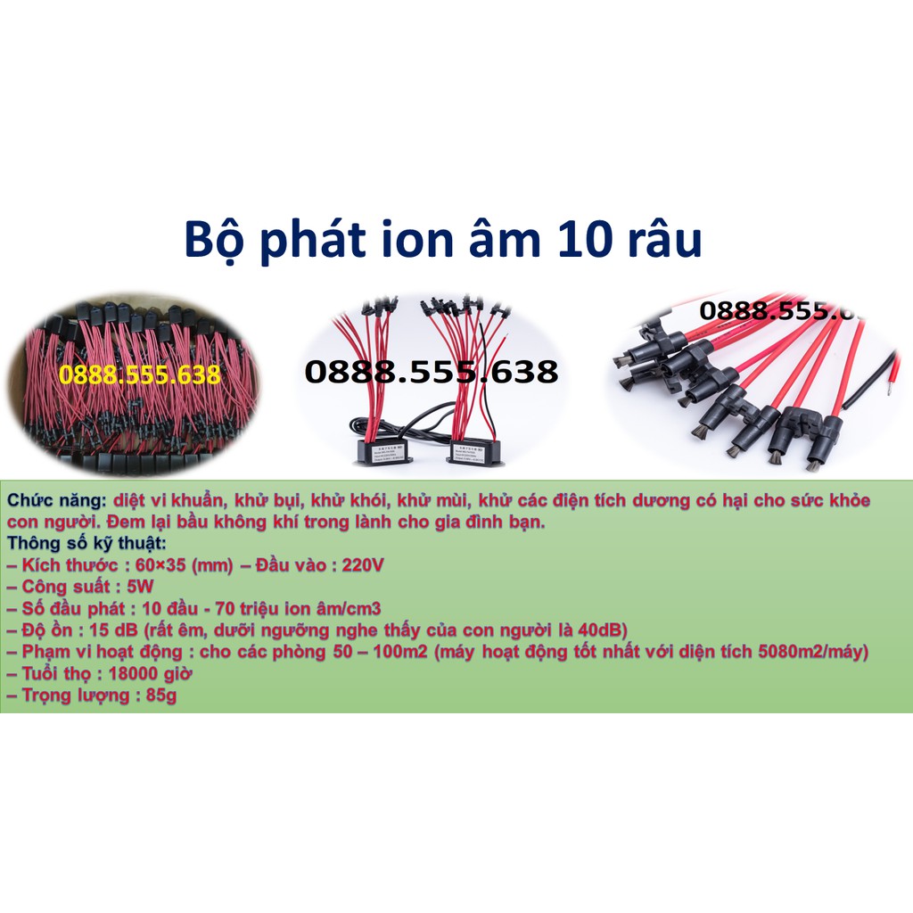 Đầu phát ion âm Negative - Bảo hành tới 24 tháng