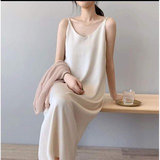 Váy 2 dây dáng suông chất lụa cao cấp