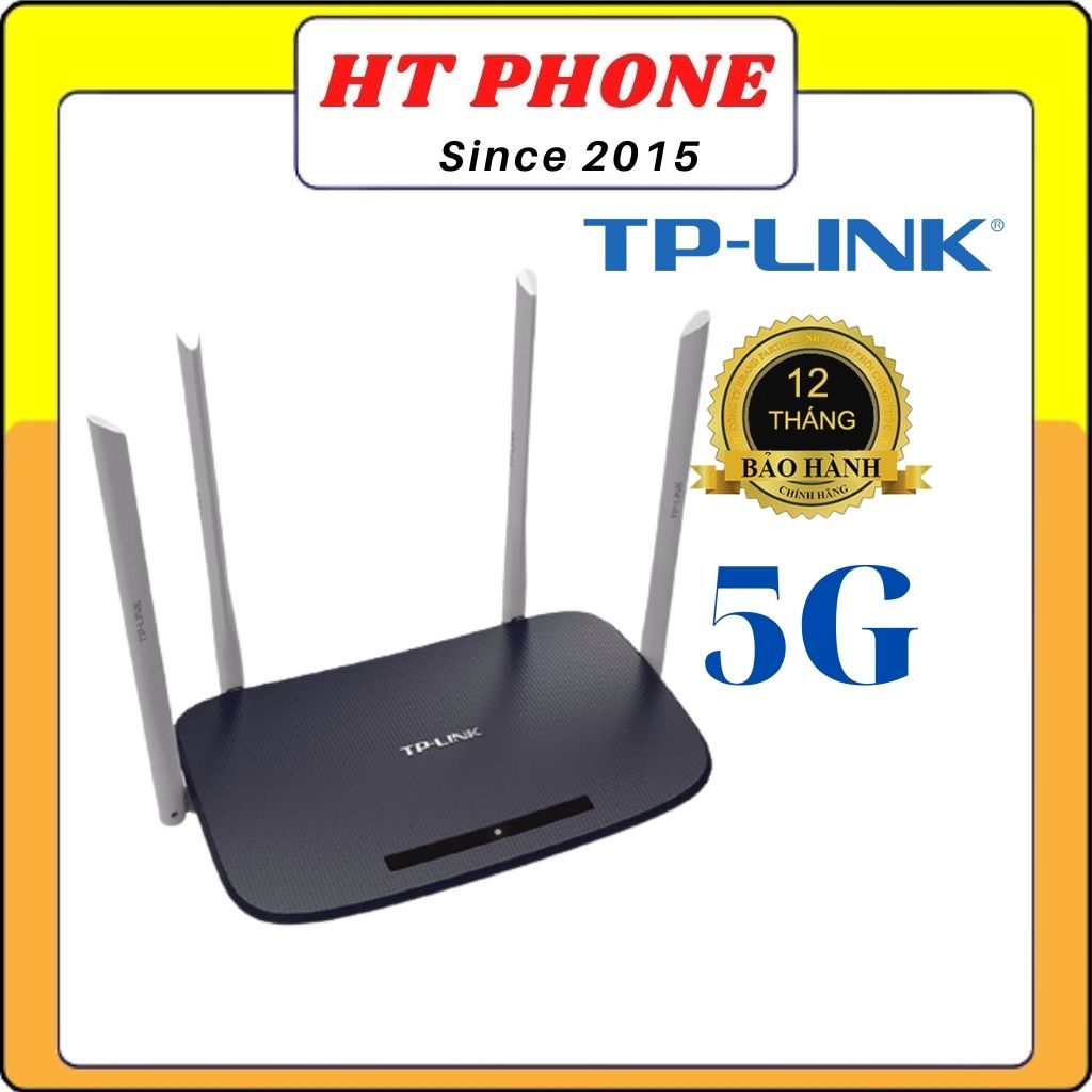 Router modem bộ phát cục phát wifi tp-link 4 râu 900Mbps băng tần kép AC1200 2.4G 5G đã qua sử dụng TP05