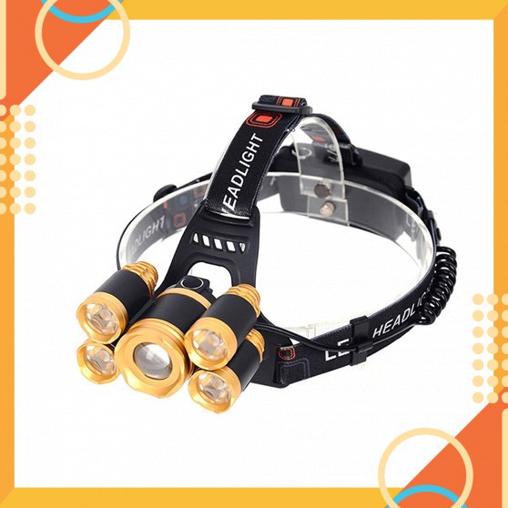 Kho Sỉ HCM-Đèn Led Đội Đầu 5 Mắt Siêu Sángtuyển sỉ toàn quốc