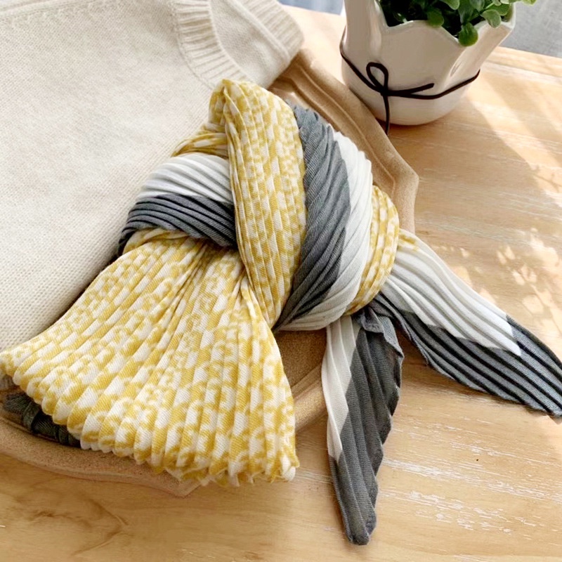 Khăn choàng cổ hình vuông 90cm bằng cotton họa tiết Houndstooth sành điệu cho nữ WJ1019-02