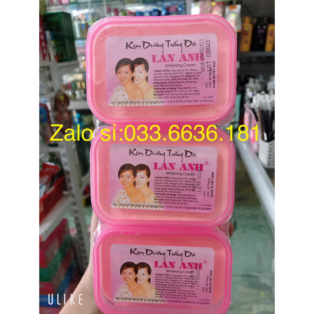 [chuẩn cty 100%] kem dưỡng trắng da toàn thân LAN ANH white cream 100g