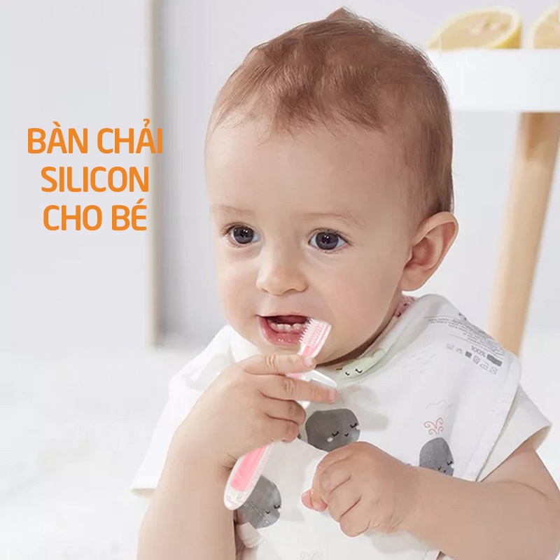 CAO CẤP Bàn chải đánh răng cho bé Babuu chất liệu Silicon thumbnail