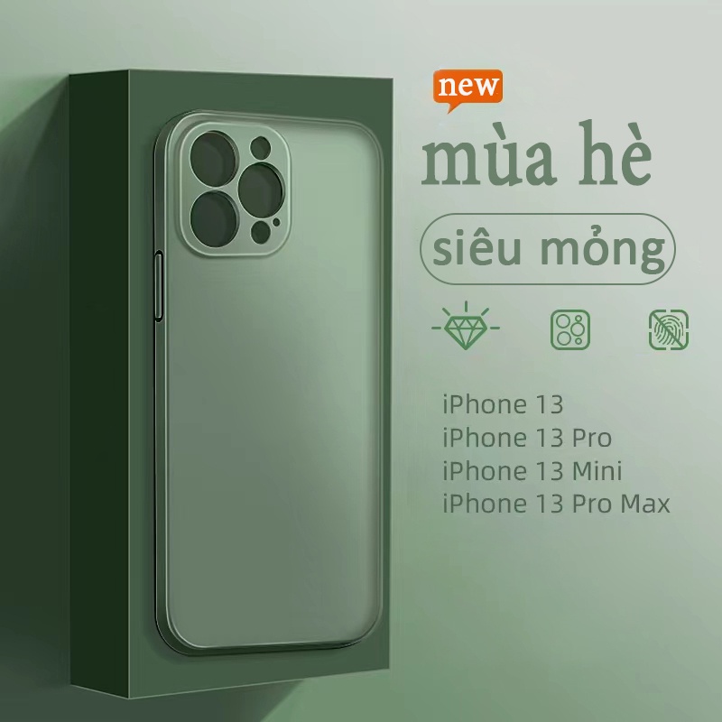 Ốp Điện Thoại Cứng Siêu Mỏng Chống Dấu Vân Tay Bề Mặt Nhám compatible with ốp lưng iPhone 12 13 Pro Max