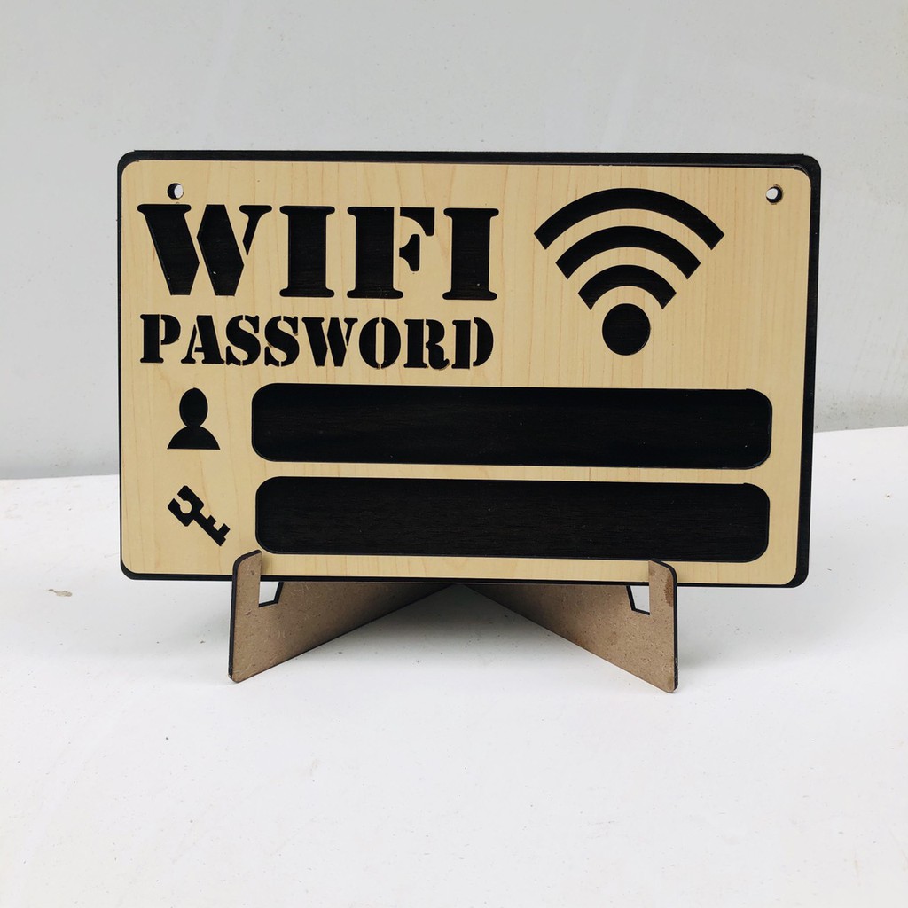 Bảng Gỗ Decor Wifi Password - Bảng Gỗ Woody