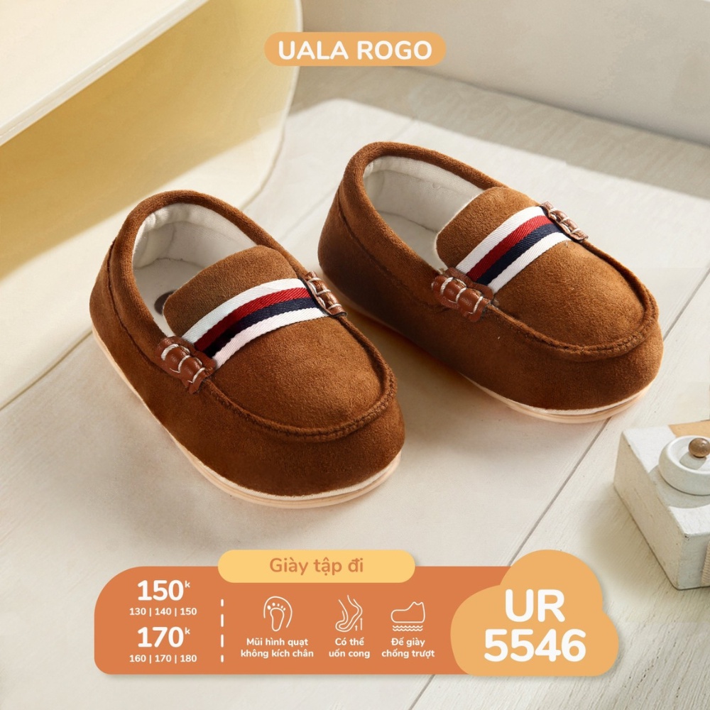 Giày dép tập đi Ualarogo đế cao su chống trượt quai dán êm chân an toàn 5546