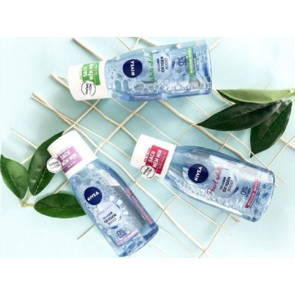 Nước Tẩy Trang (Tím) 200ml Cho Da Mụn Nivea Acne Care Make Up Clear Micellar Water Chính Hãng.