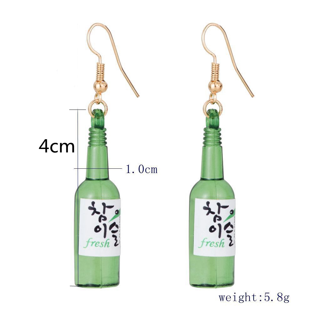 Bông tai hình chai rượu độc đáo phong cách Hàn Quốc