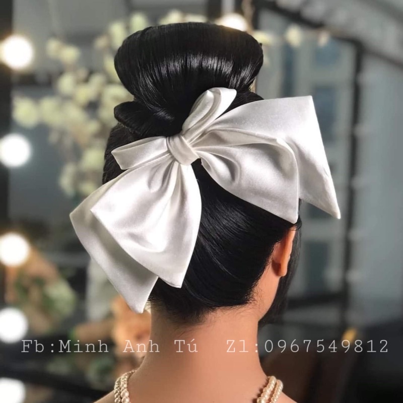 Nơ To Cài Tóc, Nơ Cài Sau Đầu Cô Dâu