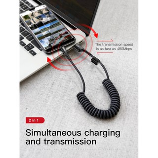 Cáp sạc Baseus lò xo cổng Tye-c
