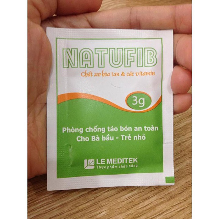 Chất xơ hoà tan &amp; các vitamin phòng chống táo bón cho mẹ và bé Natufib (hộp 20 gói)