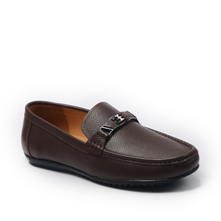 GIÀY BQ - Giày lười quai trơn phối khóa chữ B lịch lãm màu nâu, GC 9967 Đổi trả trong 30 ngày