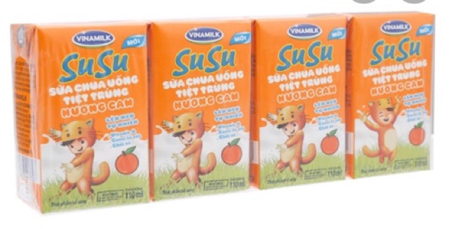 [ Lốc 4 hộp * 110ml] Sữa chua Susu Vinamik uống liền các vị | BigBuy360 - bigbuy360.vn