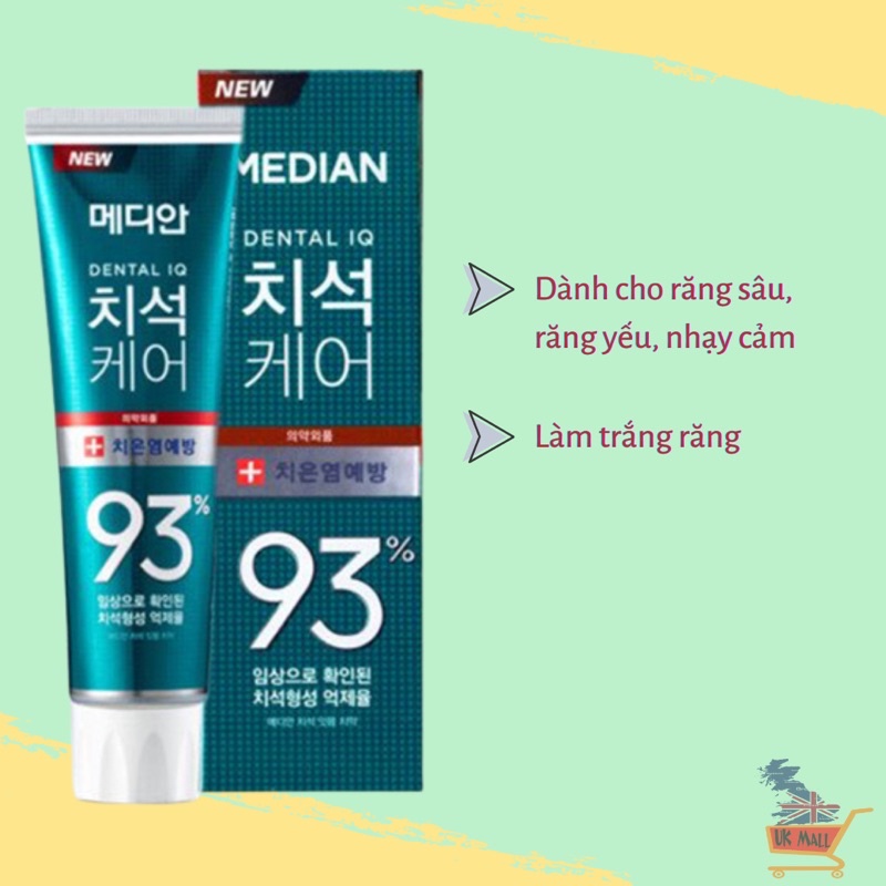 Kem Đánh Răng Median Dental IQ 93% Hàn Quốc 120g – Nhập Khẩu Chính Hãng