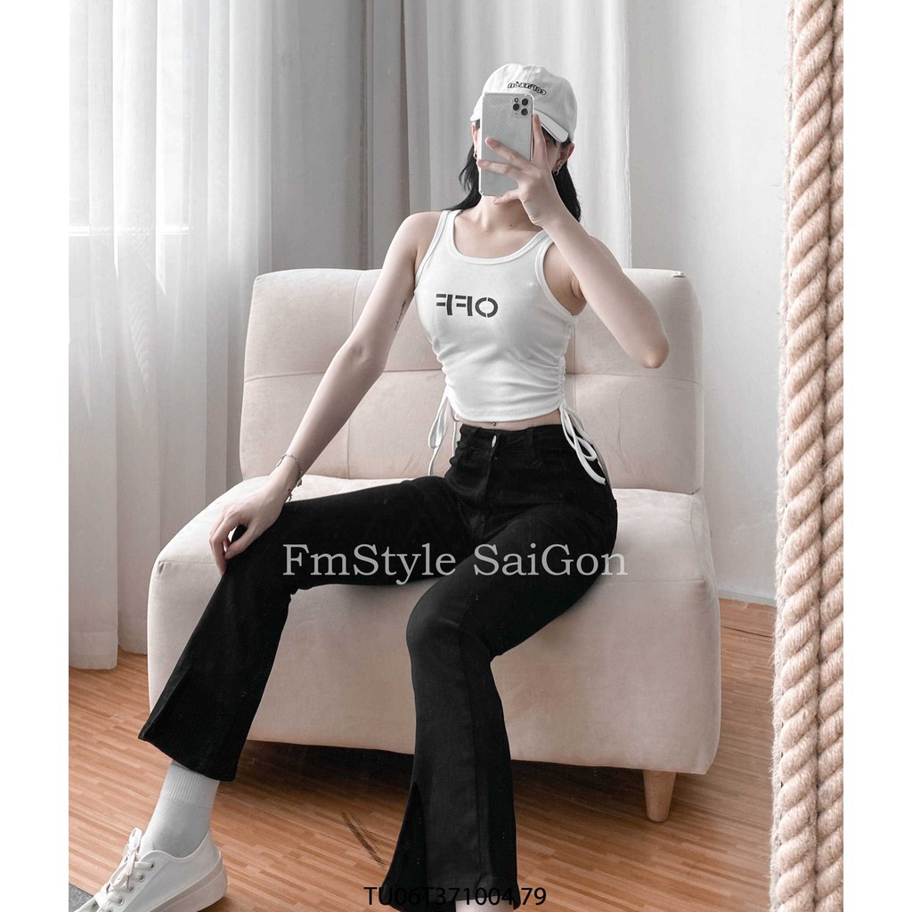 Áo thun 3 lỗ rút dây bên OFF croptop ulzzang thời trang FMstyle Saigon 21TU06T371004