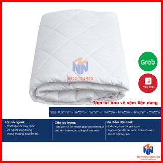 Tấm lót bảo vệ nệm có thun chằn 4 góc [Đủ size]