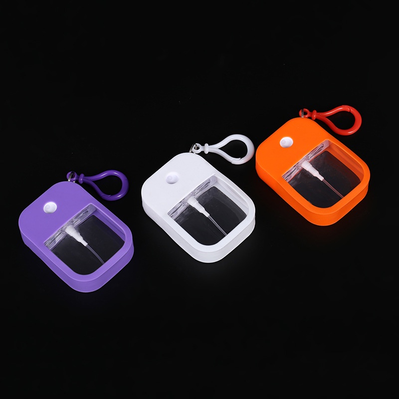 Bình xịt mỹ phẩm chiết nước hoa nước rửa tay chai xịt cồn phun sương 38ml viền silicon móc khóa balo túi xách tiện dụng