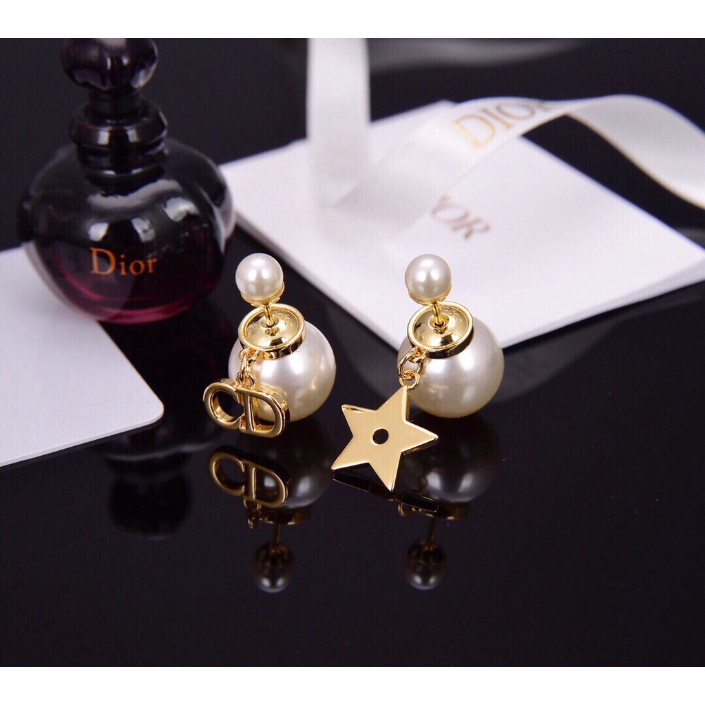 Khuyên Tai Nữ Dior Đính Ngọc Trai Thời Trang Thanh Lịch