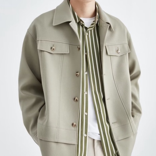 Áo Khoác Tay Dài Dáng Rộng Màu Trơn Phong Cách Hàn Quốc Thời Trang Cho Nam áo khoác nam đẹp simple jacket nam bigsize Fashion áo kiểu nam from rộng