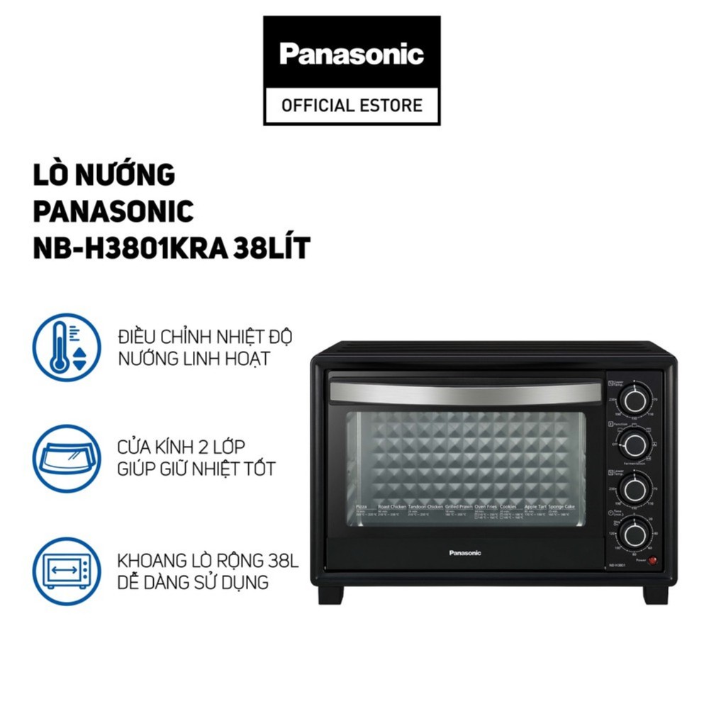 [Mã ELHADEV giảm 4% đơn 300K] Lò Nướng Panasonic NB-H3801KRA - Hàng Chính Hãng