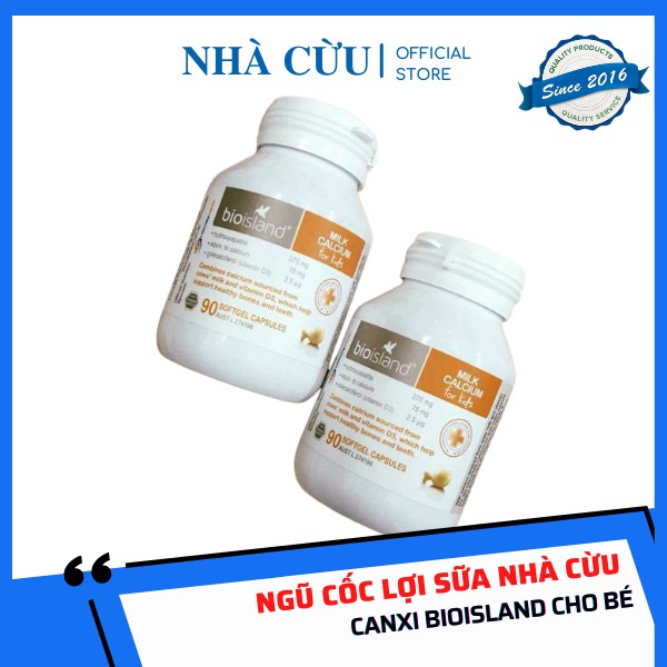 Sữa Canxi Milk Calcium Bio Island Úc dành cho trẻ từ 7 tháng tuổi - 90 viên