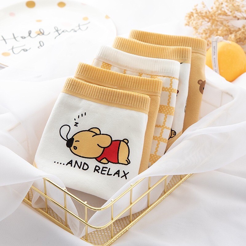 (Có chọn màu) Quần lót nữ cotton thun dễ thương thoáng mát LITTLE BEAR - Bae Lingerie