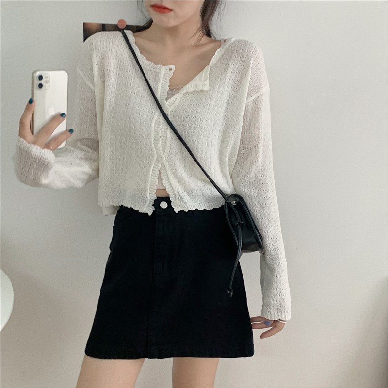 ÁO KHOÁC LEN MỎNG CARDIGAN GÀI NÚT PHOM LỬNG | BigBuy360 - bigbuy360.vn