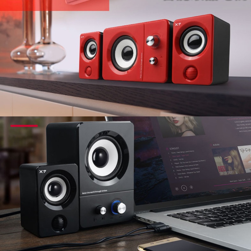 Loa Âm Thanh Nổi zzz X7 zzz X7 Cổng USB Cho Máy Tính Bàn Laptop PC Bluetooth-compati