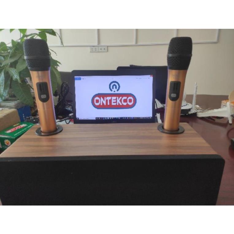 Bộ âm thanh karaoke gia đình không dây Ontekco A300 kèm 2 micro không dây- Siêu cao cấp chính hãng