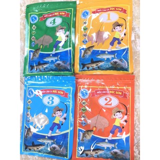 Mồi câu cá Đức Sơn 1-2-3-4 tanh thơm hãng mồi câu Đức Sơn gói 250gram