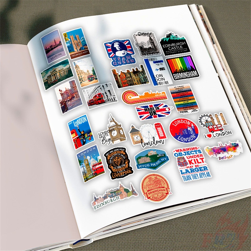 ❉ British Culture &amp; Art Series 02 Retro London Look Stickers ❉ 50Pcs/Set Fashion Mixed DIY Decals Doodle Stickers