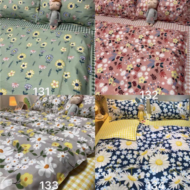 Bộ Chăn Ga Gối Cotton Poly Nhập--->> inbox chọn mẫu nhé