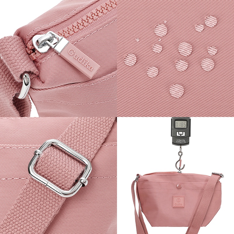 Túi Đeo Chéo Vai Bằng Nylon Chống Nước Chống Mòn Kiểu Dáng Đơn Giản Thời Trang Cho Nữ