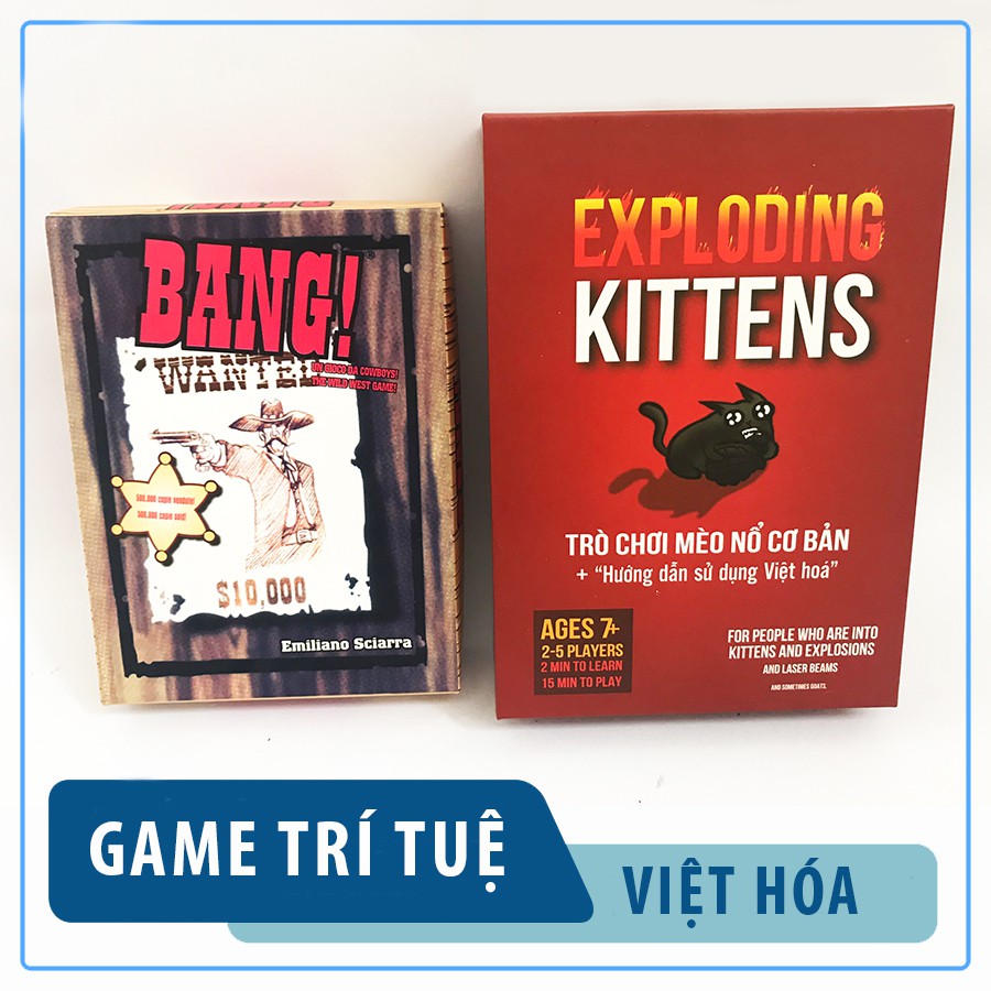 Trò chơi Mèo Nổ 56 lá cơ bản + Game nhập vai bắn súng Bang 103 lá bài