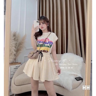 Sét đô nữ ,sét áo sát nách mĩ quân giả váy dáng cực xinh