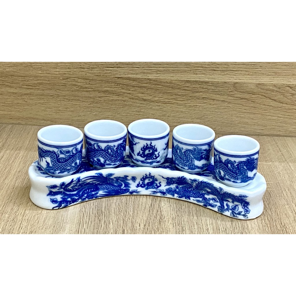 Chén Nước Thờ Bộ Kỷ 3-5 Chén Đồ Thờ Cúng Bát Tràng