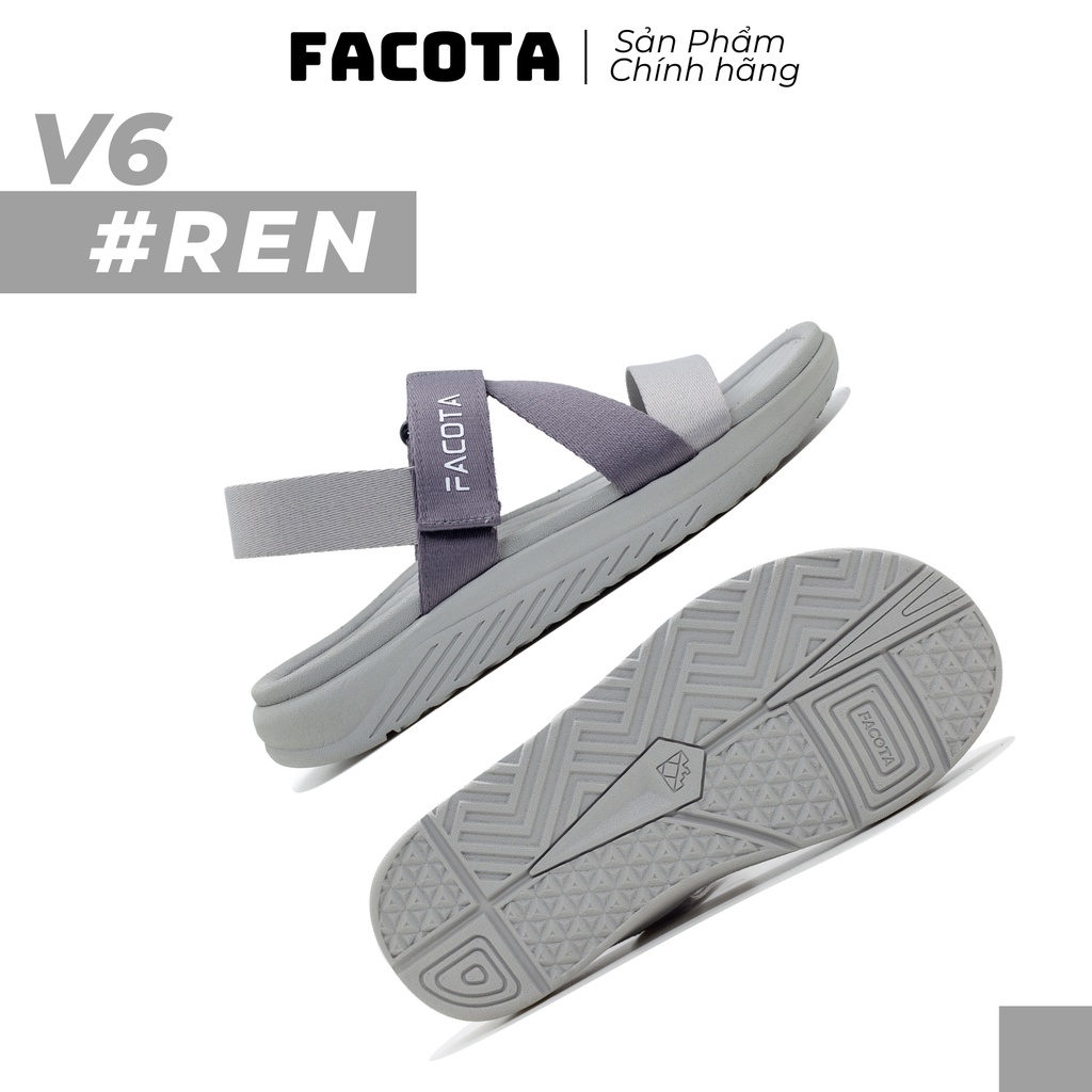 FACOTA │Giày Sandal Unisex thể thao Facota V6 R13 - XÁM FULL