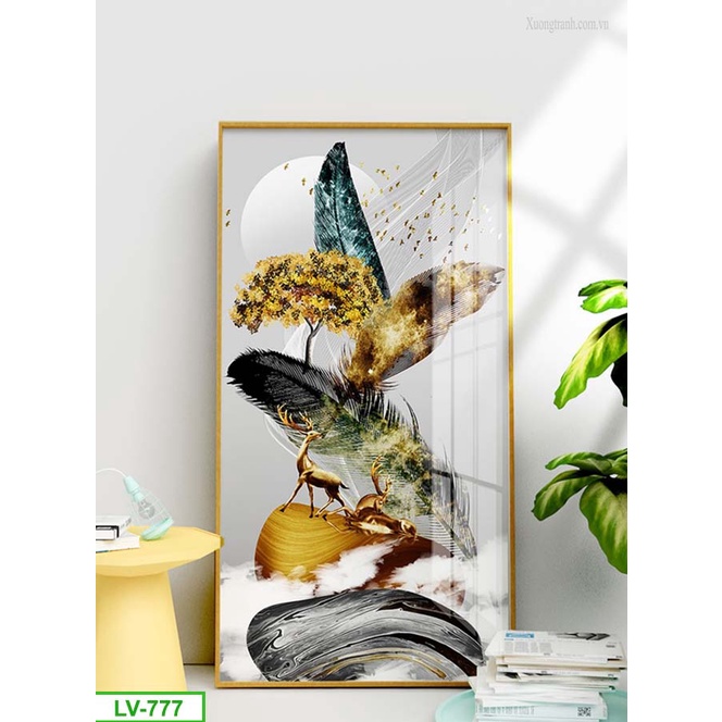 Tranh treo tường decor, tranh tráng gương hiện đại
