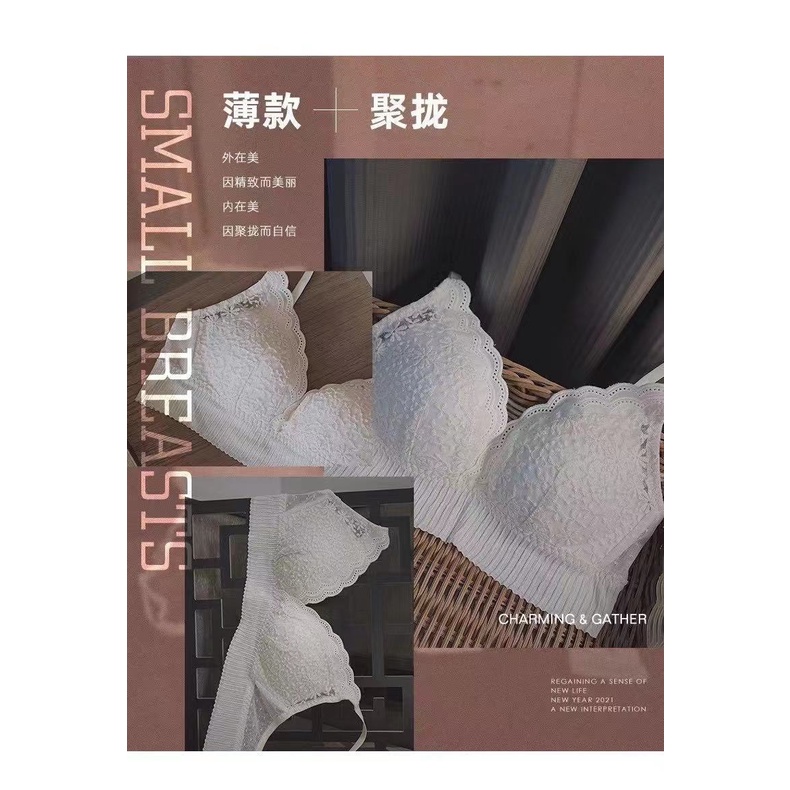 Áo lót Mỏng Không Gọng Thêu Họa Tiết Lưng Phong Cách Retro Pháp | BigBuy360 - bigbuy360.vn