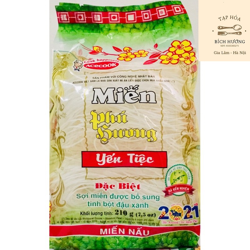 Miến đậu xanh yến tiệc Phú Hương gói (210g)