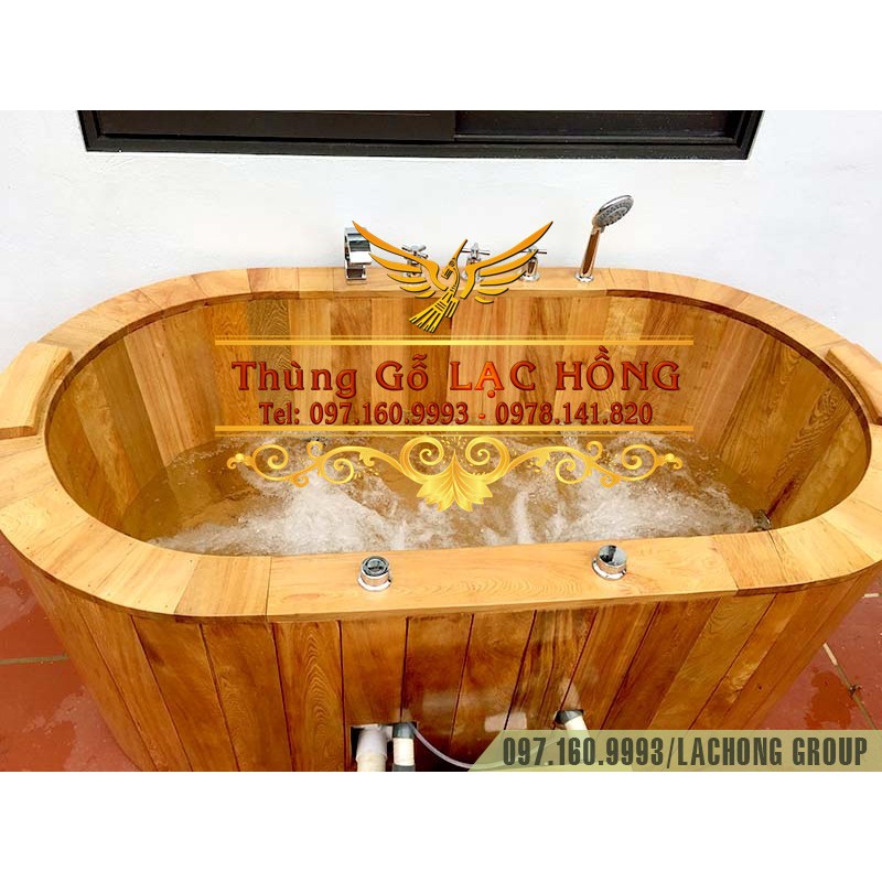 Bồn Tắm Gỗ Pơ Mu Massage Cao Cấp