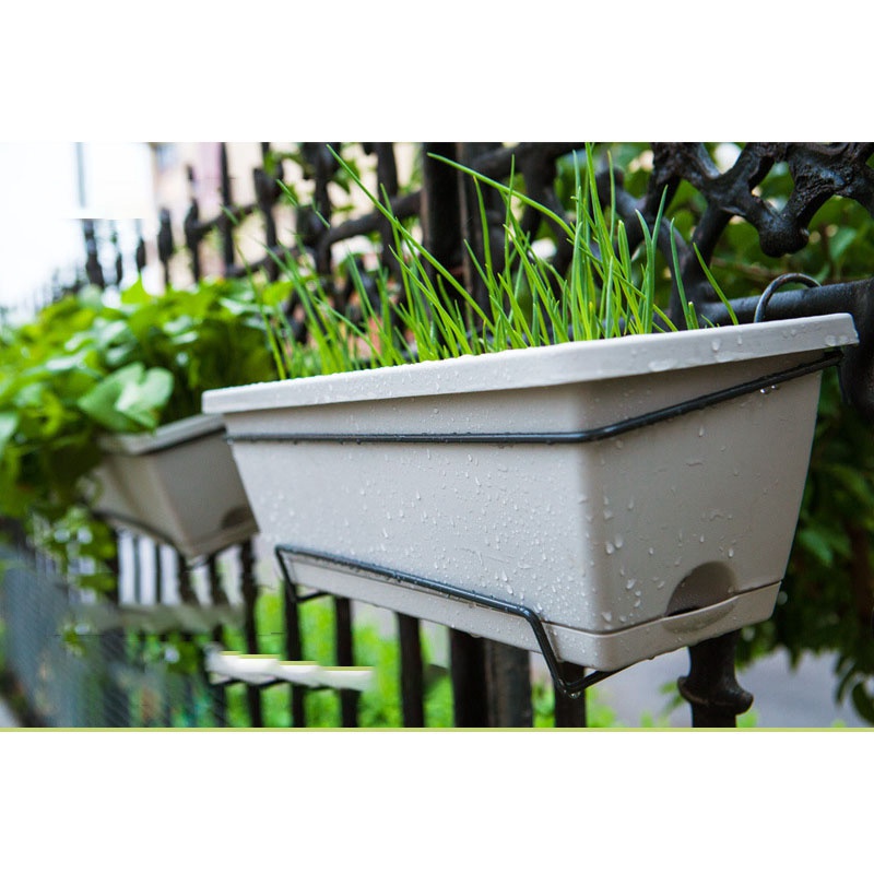Bộ 3 Chậu Trồng Cây Tự Tưới Hình Chữ Nhật Hiện Đại